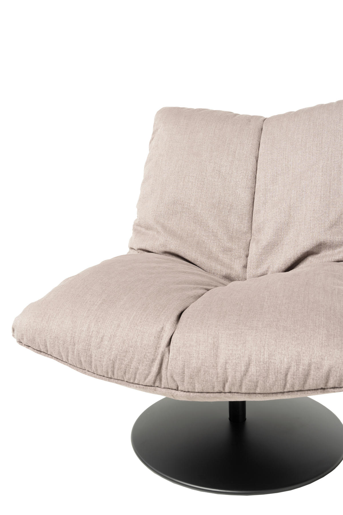 SESSEL in Flachgewebe Taupe  - Taupe/Schwarz, MODERN, Textil/Metall (86/92/99cm) - Designwerk