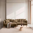 ECKSOFA Goldbraun Chenille Rückenkissen, Rücken echt  - Buchefarben/Goldbraun, KONVENTIONELL, Holz/Textil (162/276cm) - Carryhome