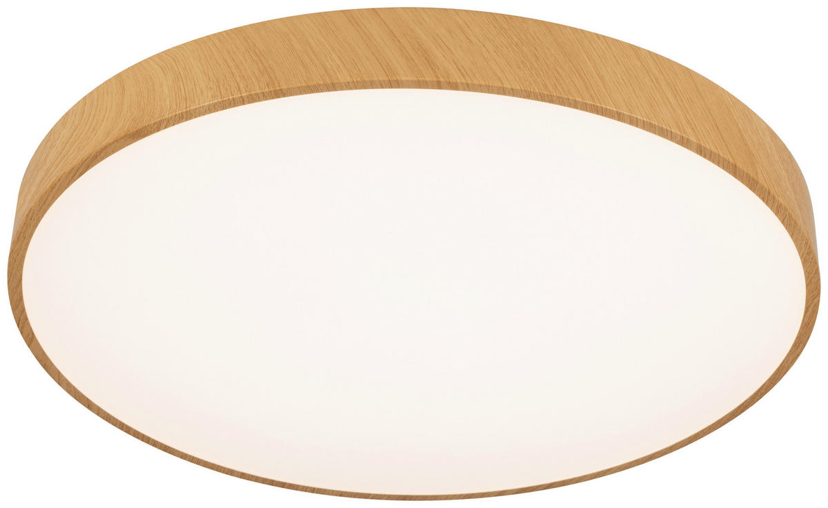 LED-DECKENLEUCHTE - Naturfarben/Weiß, Trend, Kunststoff/Metall (50/13cm) - Novel