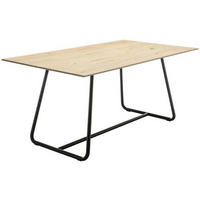 ESSTISCH in Holz, Metall 160/90/76 cm  - Eichefarben/Anthrazit, Natur, Holz/Metall (160/90/76cm) - Livetastic