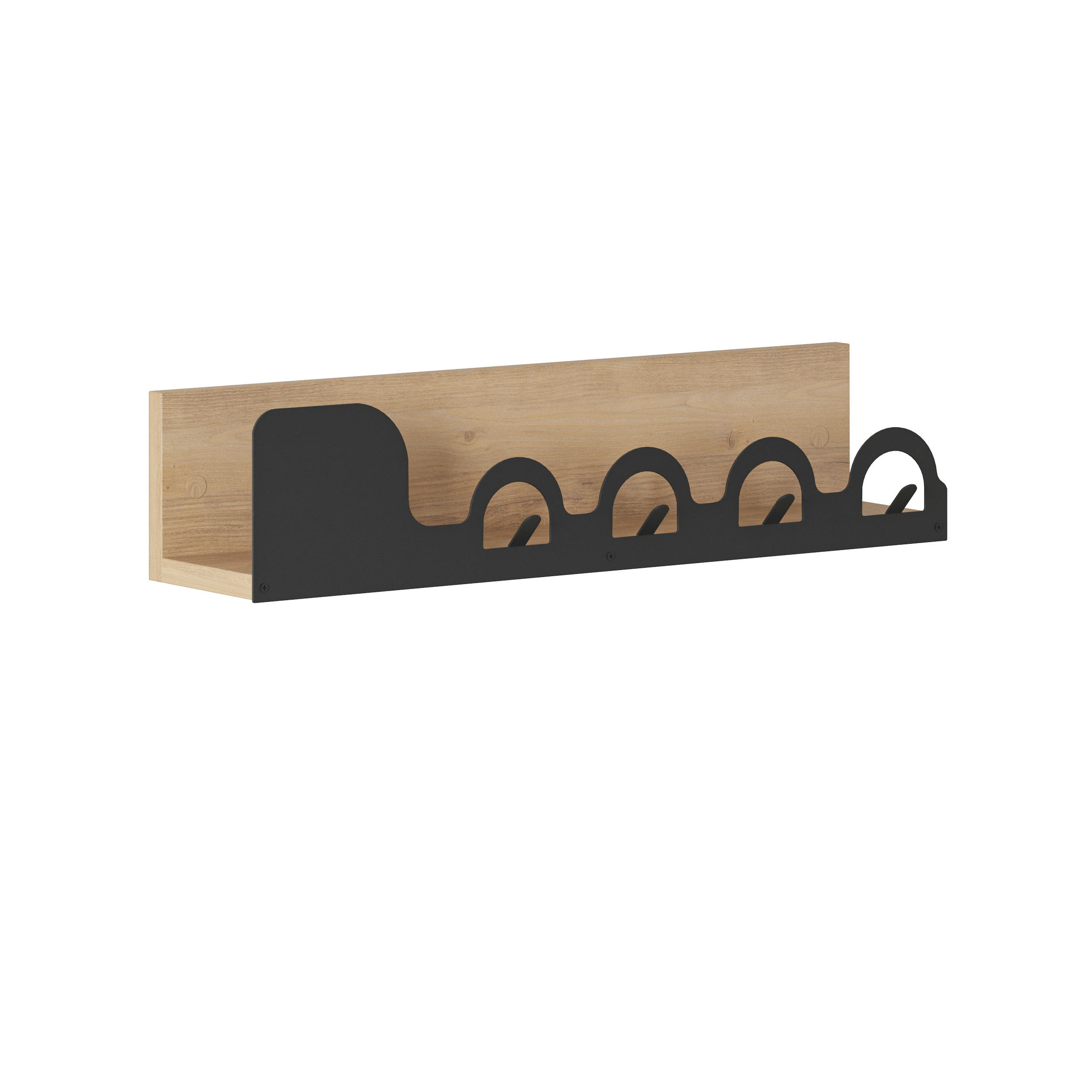 WANDGARDEROBE  in Eiche dunkel  - Eiche dunkel, Design, Holzwerkstoff/Metall (63/14/14cm) - Livetastic