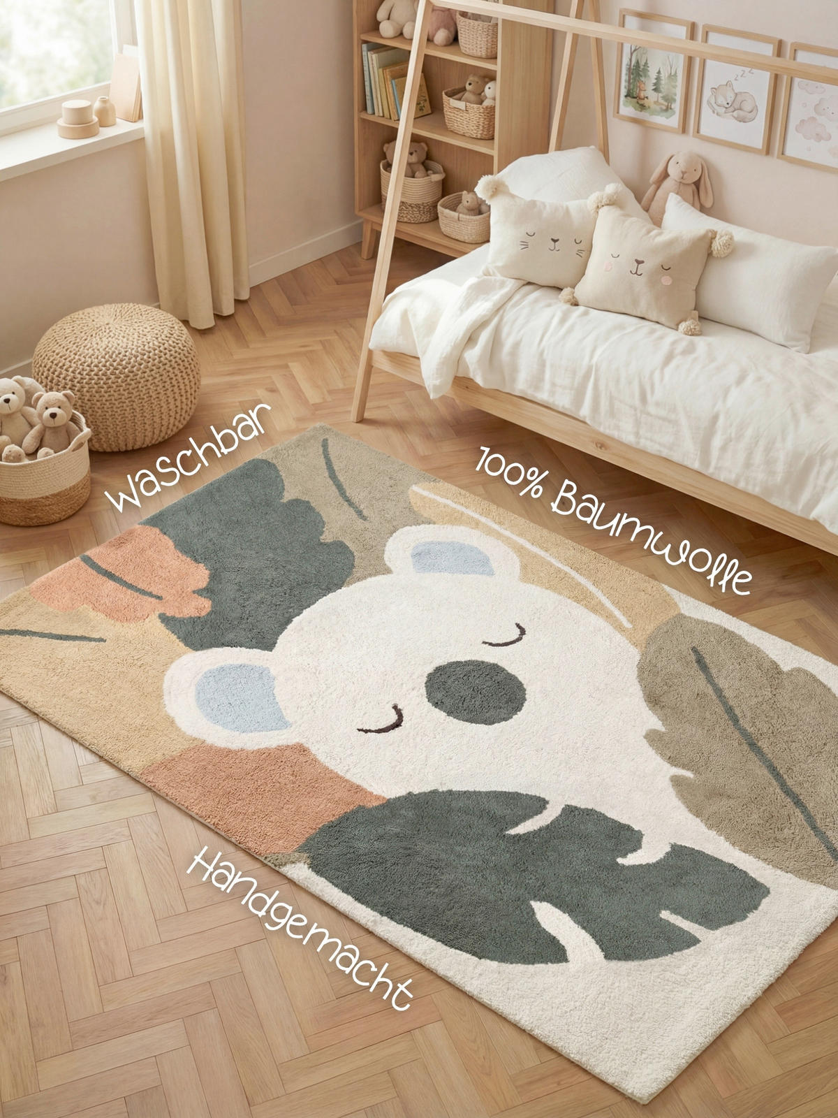 KINDERTEPPICH 140/200 cm Snuggle Rio Tier  - Dunkelgrün/Multicolor, Basics, Kunststoff/Textil (140/200cm) - Hanse Home
