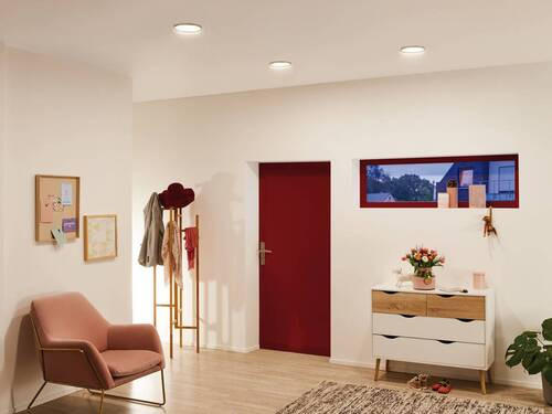 LED-PANEEL 12/1 cm   - Nickelfarben, Basics, Kunststoff (12/1cm) - Paulmann