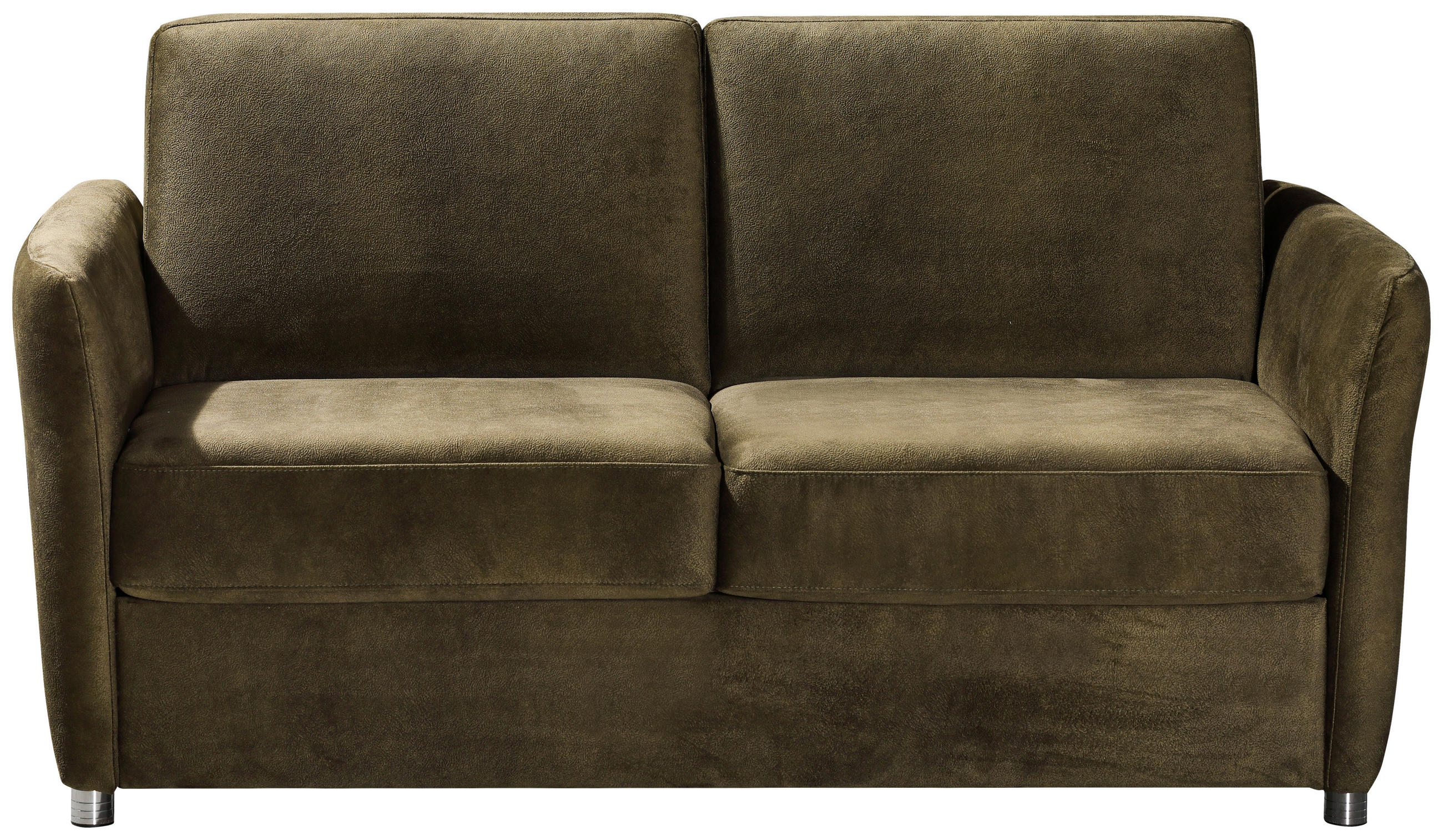 SCHLAFSOFA  in Mikrofaser Grün  - Chromfarben/Grün, KONVENTIONELL, Textil/Metall (162/86/97cm) - Novel