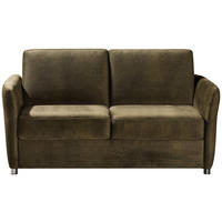 SCHLAFSOFA Mikrofaser Grün  - Chromfarben/Grün, KONVENTIONELL, Textil/Metall (162/86/97cm) - Novel