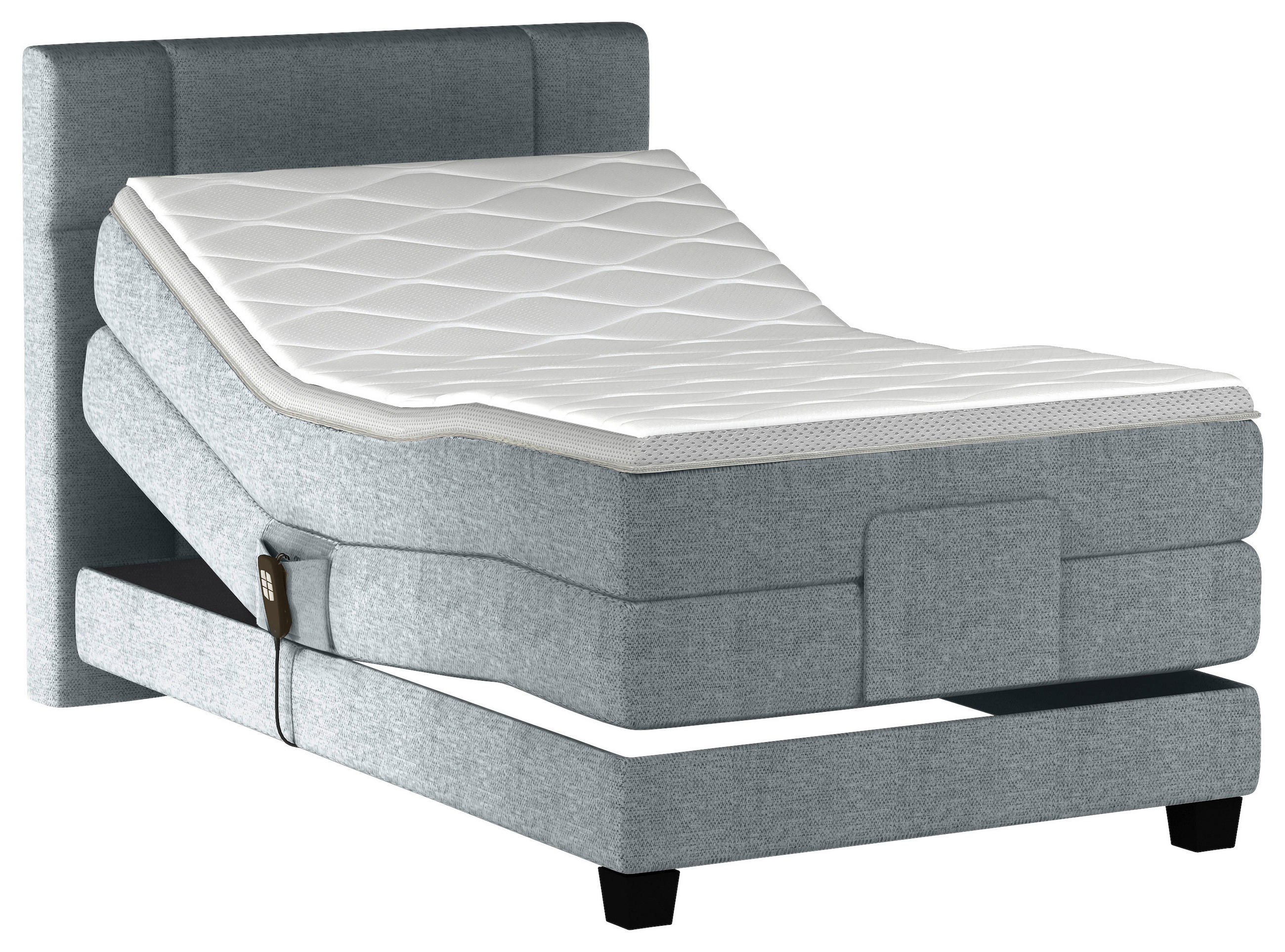 BOXSPRINGBETT 90/200 cm  in Grau  - Schwarz/Grau, KONVENTIONELL, Holz/Kunststoff (90/200cm) - Esposa