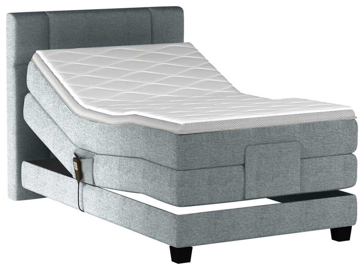 BOXSPRINGBETT 90/200 cm  in Grau  - Schwarz/Grau, KONVENTIONELL, Holz/Kunststoff (90/200cm) - Esposa