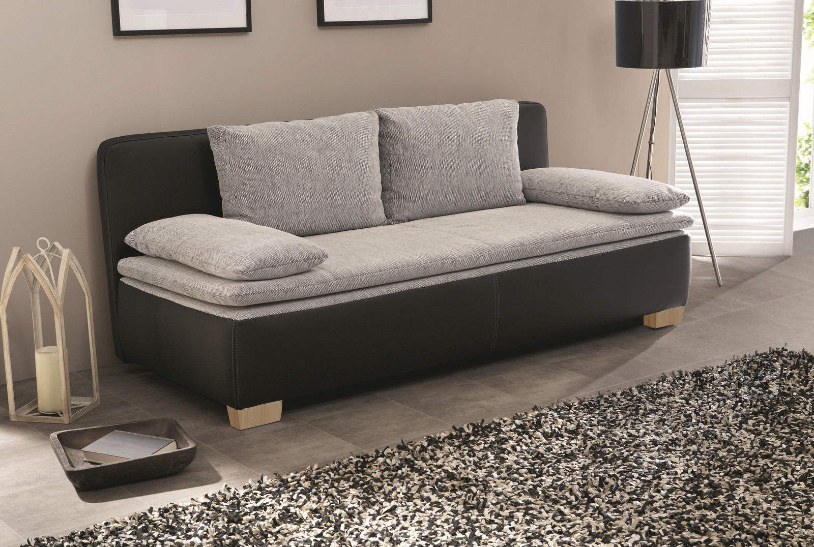 TROSJED tekstil  siva, crna    - siva/boje bagrema, Design, tekstil (200/80/93cm) - Xora
