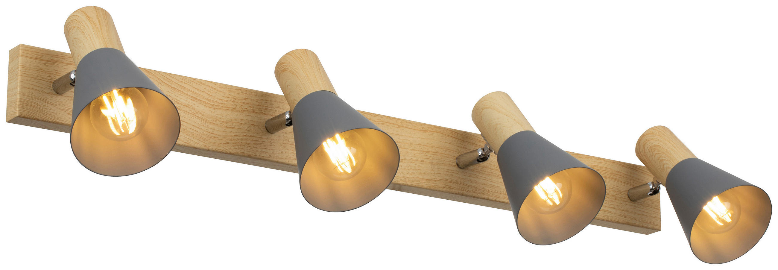 DECKENLEUCHTE    67/11,5/12,5 cm  - Grau, Trend, Metall (67/11,5/12,5cm) - Novel