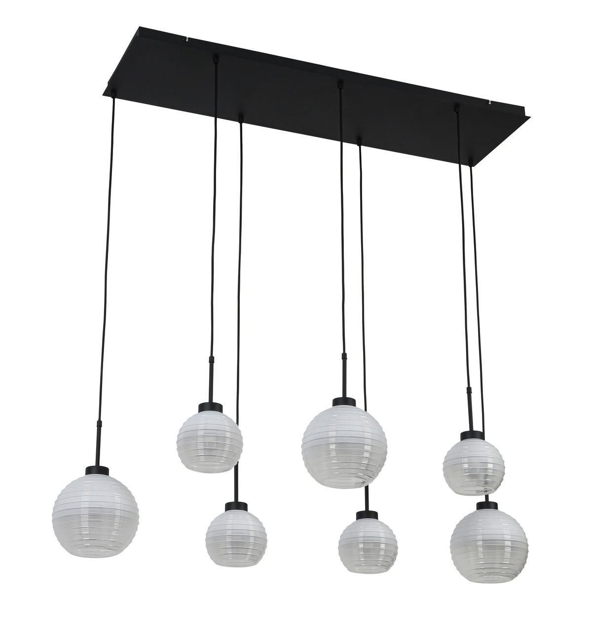 HÄNGELEUCHTE 110/31/120 cm  - Transparent/Schwarz, Trend, Glas/Kunststoff (110/31/120cm) - Collett's Monde