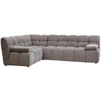 ECKSOFA Braun Cord Rücken echt  - Schwarz/Braun, KONVENTIONELL, Kunststoff/Textil (195/265cm) - Tom Tailor