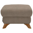 HOCKER Flachgewebe Beige - Eichefarben/Beige, MODERN, Holz/Textil (65/47/65cm) - Valnatura