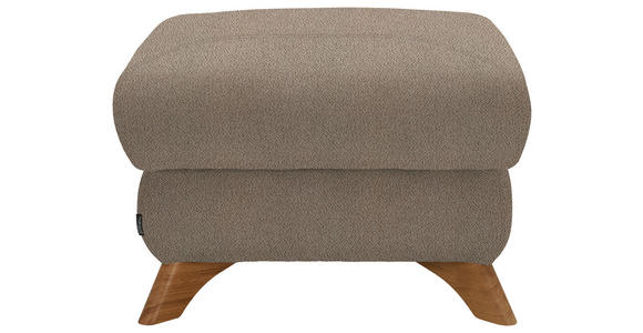 HOCKER Flachgewebe Beige - Eichefarben/Beige, MODERN, Holz/Textil (65/47/65cm) - Valnatura
