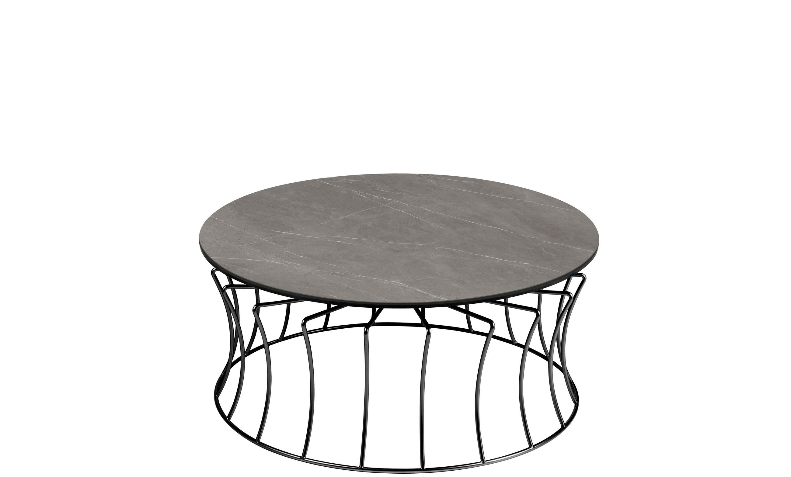 COUCHTISCH in Metall, Glas, Keramik 90/90/40 cm  - Grau/Nickelfarben, Design, Glas/Keramik (90/90/40cm) - Naos