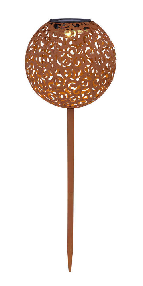 SOLARLEUCHTE 18,5/54 cm   - Rostfarben/Schwarz, Basics, Metall (18,5/54cm) - Globo