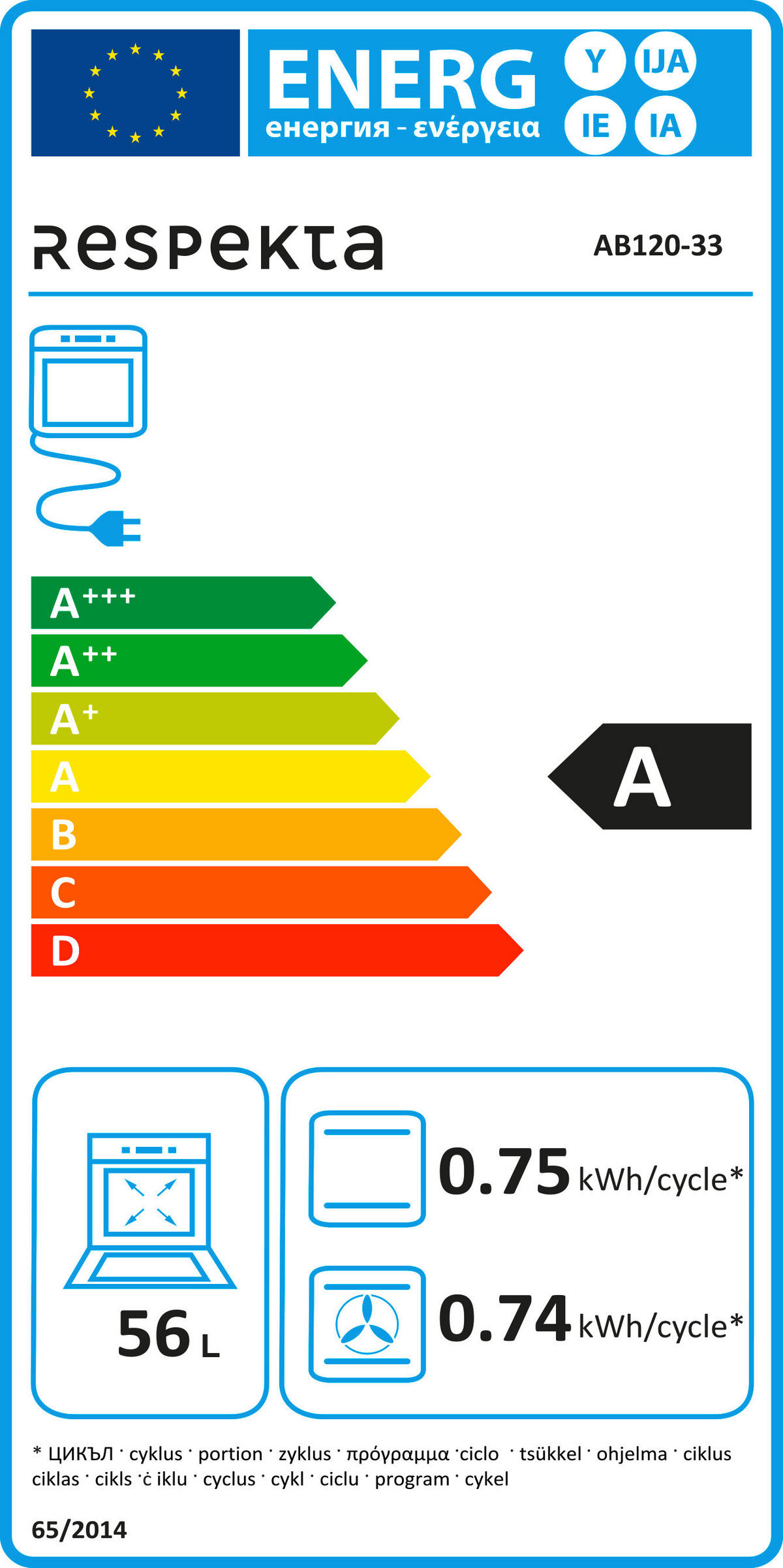 BACKOFENSET ASET1204400  - Edelstahlfarben/Schwarz, Basics, Glas/Metall (59,5/59,5/56,5cm) - Respekta