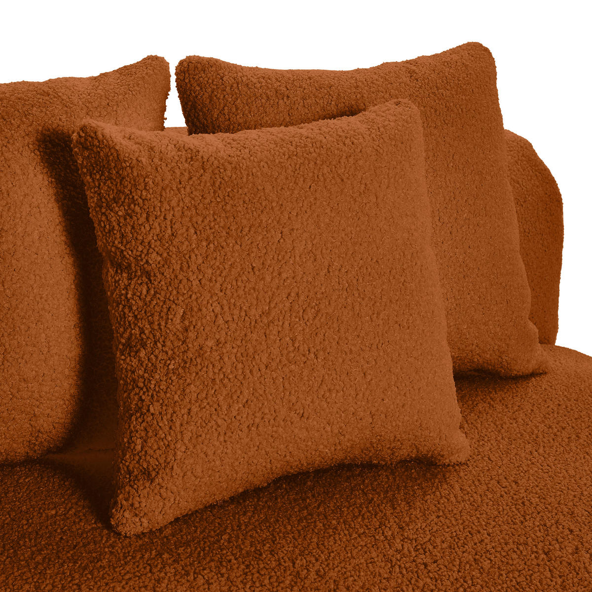 SOFAELEMENT in Flachgewebe, Teddystoff Rostfarben  - Rostfarben, Trend, Textil (100/70/122cm) - Livetastic