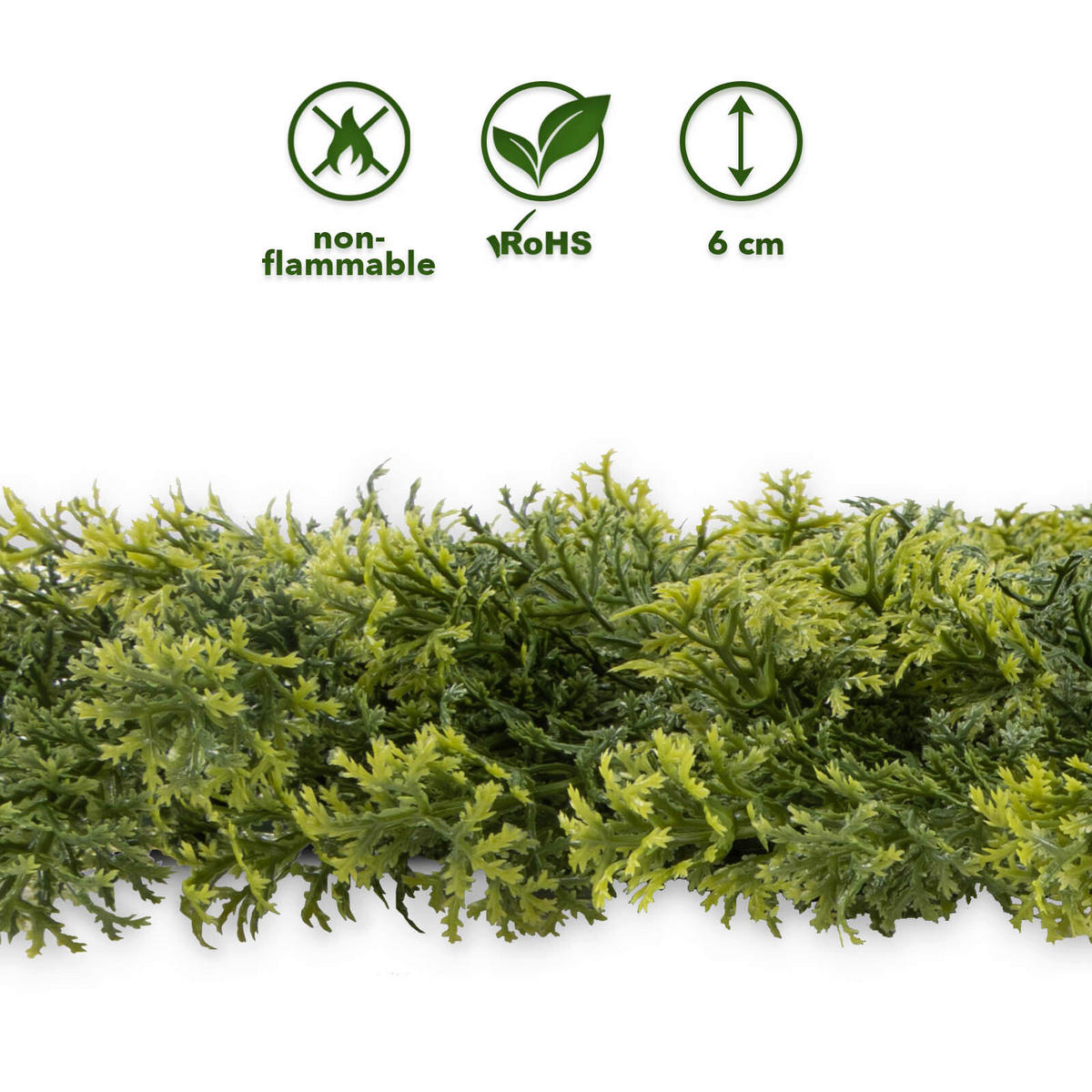 Wandverkleidung Pflanzenwand  - Waldgrün/Dunkelgrün, Trend, Kunststoff (50/50cm) - Floordirekt