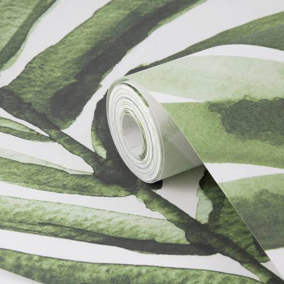 FOTOTAPETE - Weiß/Grün, Basics, Papier/Kunststoff (200/280cm)