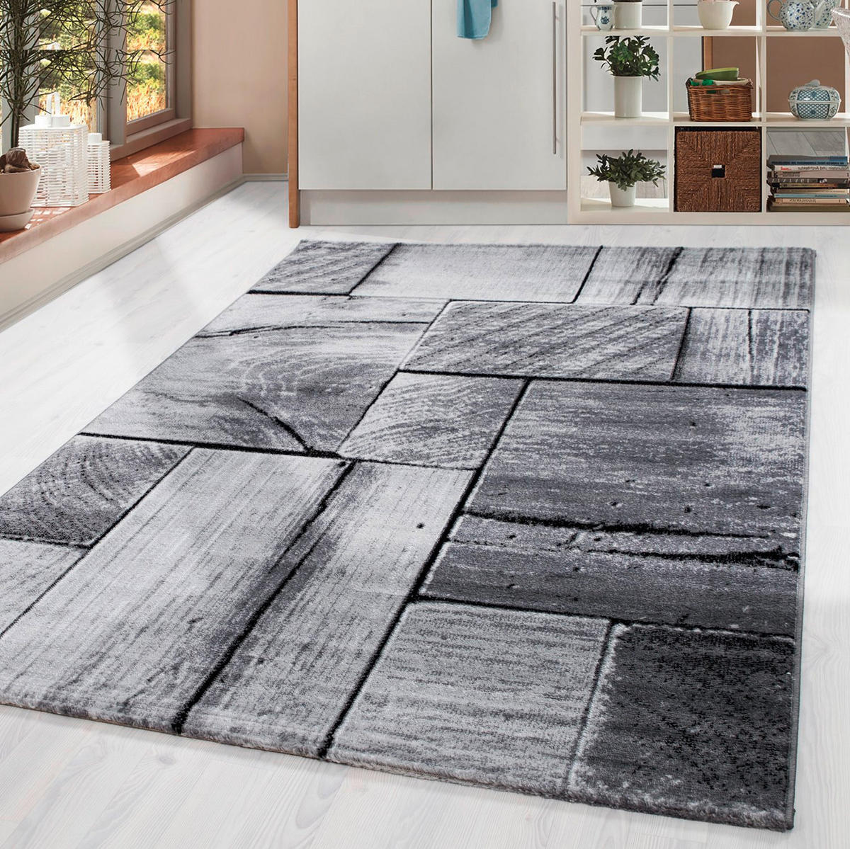 WEBTEPPICH 80/150 cm Parma Schwarz  - Schwarz, KONVENTIONELL, Textil (80/150cm) - Novel