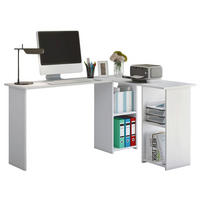 HÖRNSKRIVBORD 112/136/73 cm  in vit  - vit, Basics, trämaterial (112/136/73cm) - MID.YOU