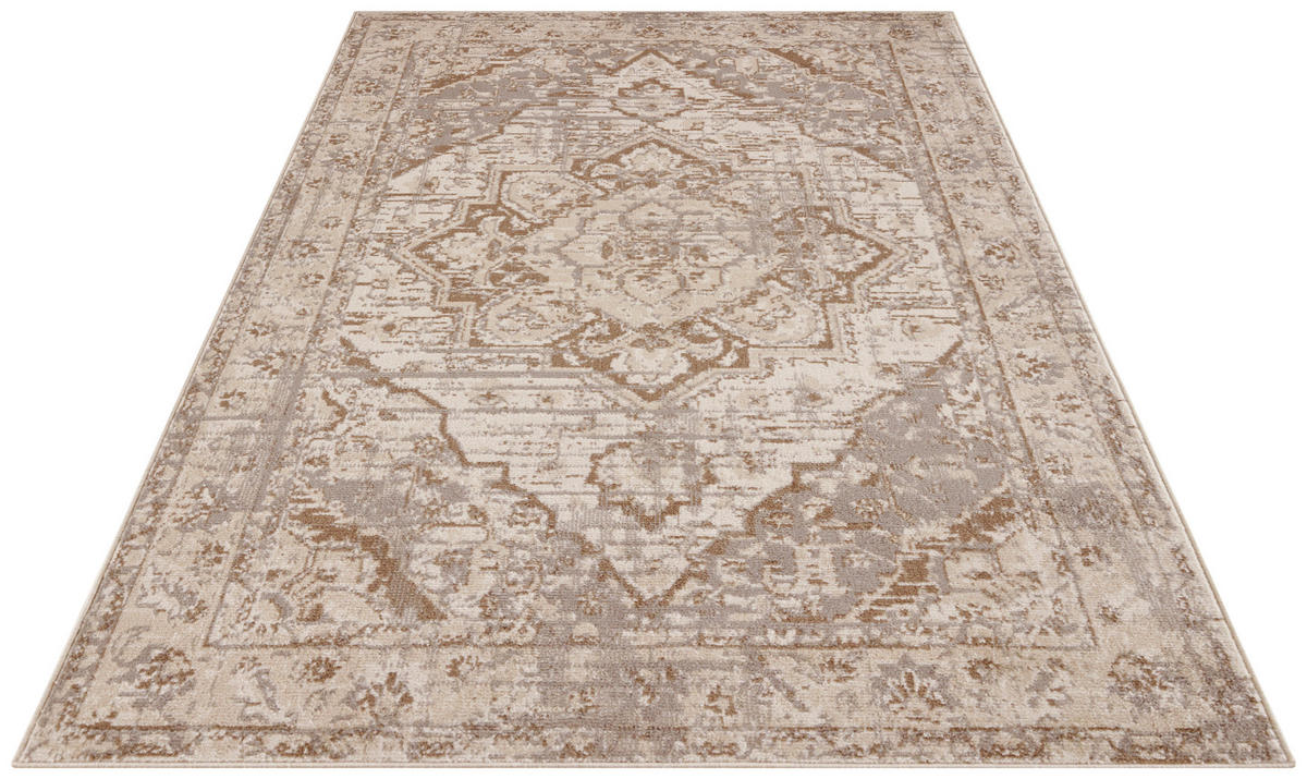 FLACHWEBETEPPICH 160/235 cm Terrain Braun, Creme  - Creme/Braun, Design, Kunststoff/Textil (160/235cm)