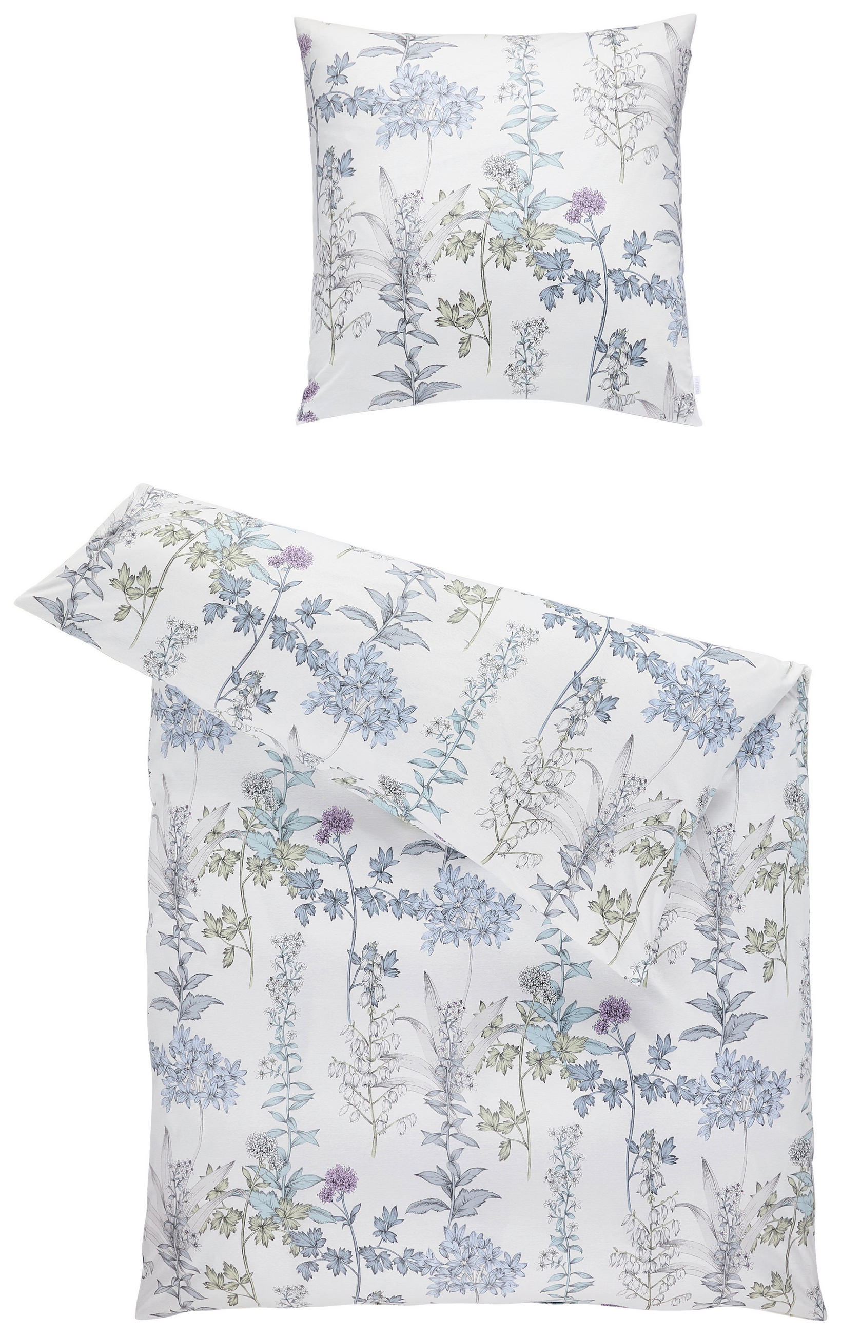 BETTWÄSCHE ATELIER Makosatin 155/220 cm  - Blau, Design, Textil (155/220cm) - Estella