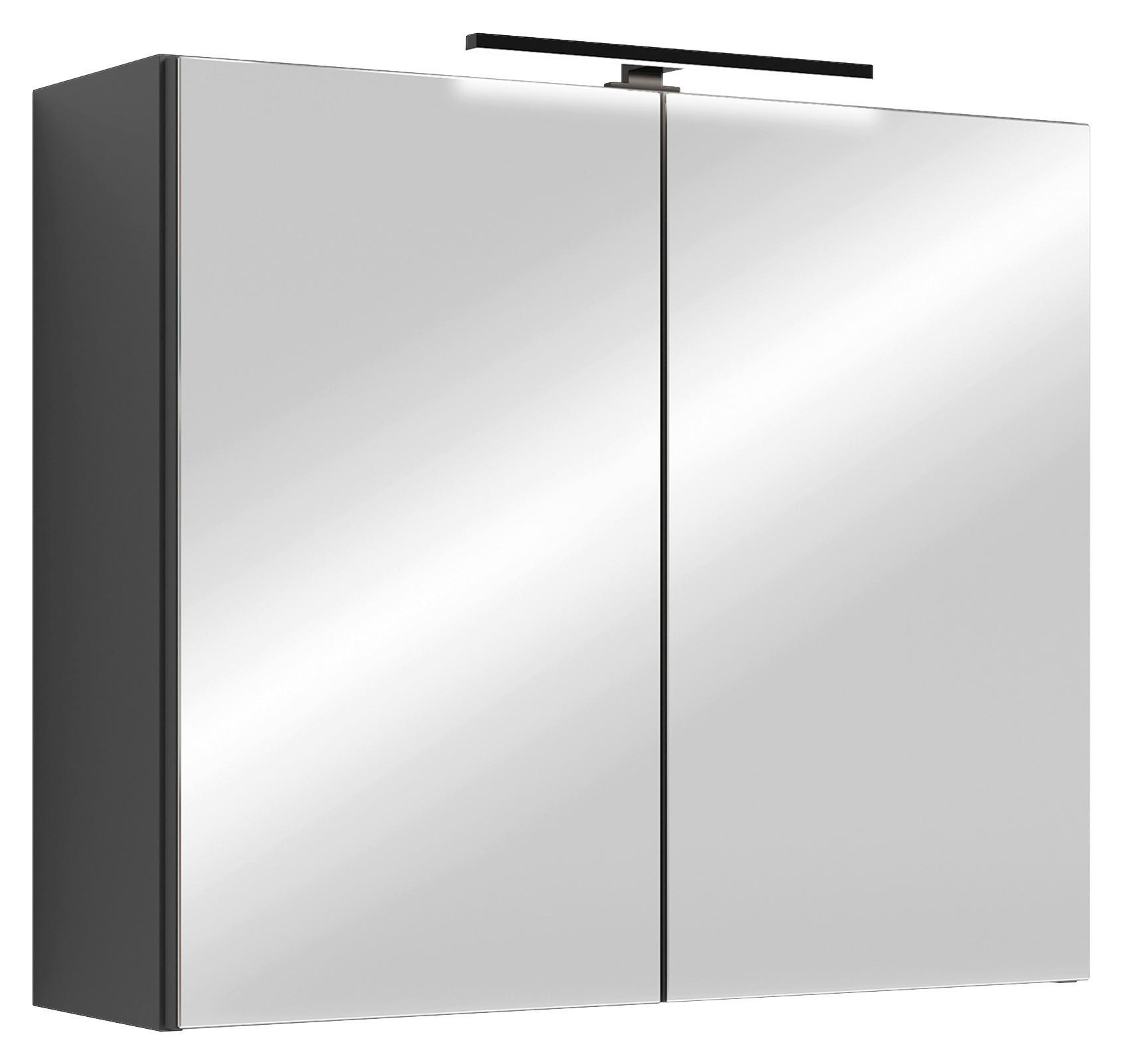 SPIEGELSCHRANK 40/60/20 cm  - Anthrazit, MODERN, Glas/Holzwerkstoff (40/60/20cm) - MID.YOU