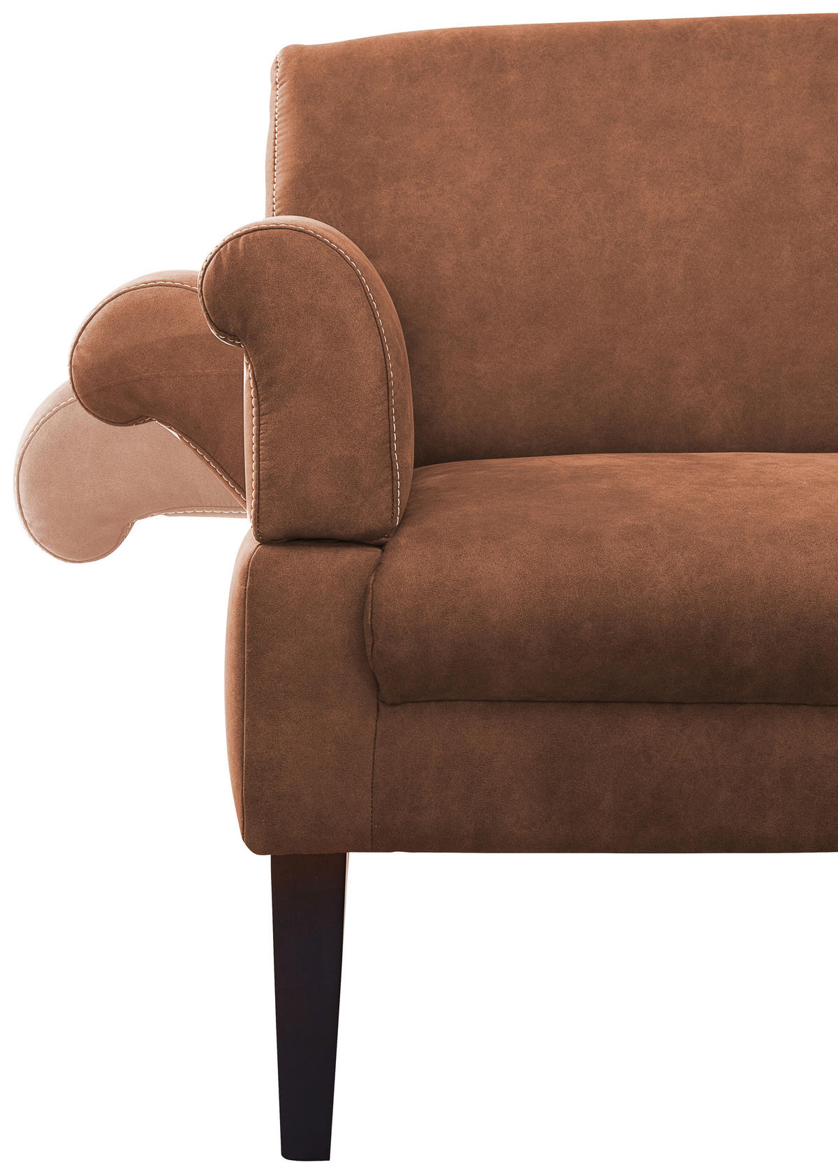 3-SITZER-SOFA in Mikrofaser Cognac  - Cognac/Beige, Konventionell, Holz/Textil (182/97/78cm) - Sit & More