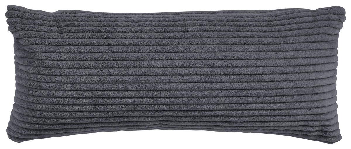 ECKSOFA Graphitfarben Cord  - Schwarz/Graphitfarben, Design, Kunststoff/Textil (303/196cm) - Livetastic