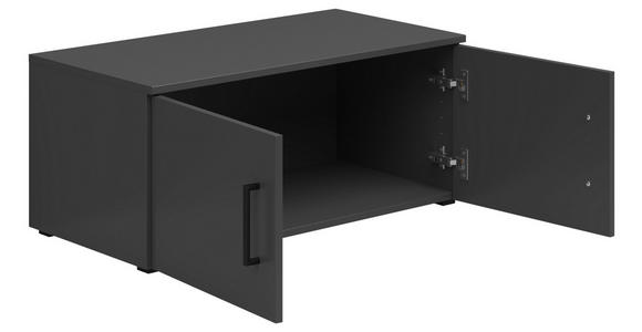 AUFSATZSCHRANK 80/35/40 cm - Schwarz/Graphitfarben, MODERN, Holzwerkstoff/Kunststoff (80/35/40cm) - Carryhome