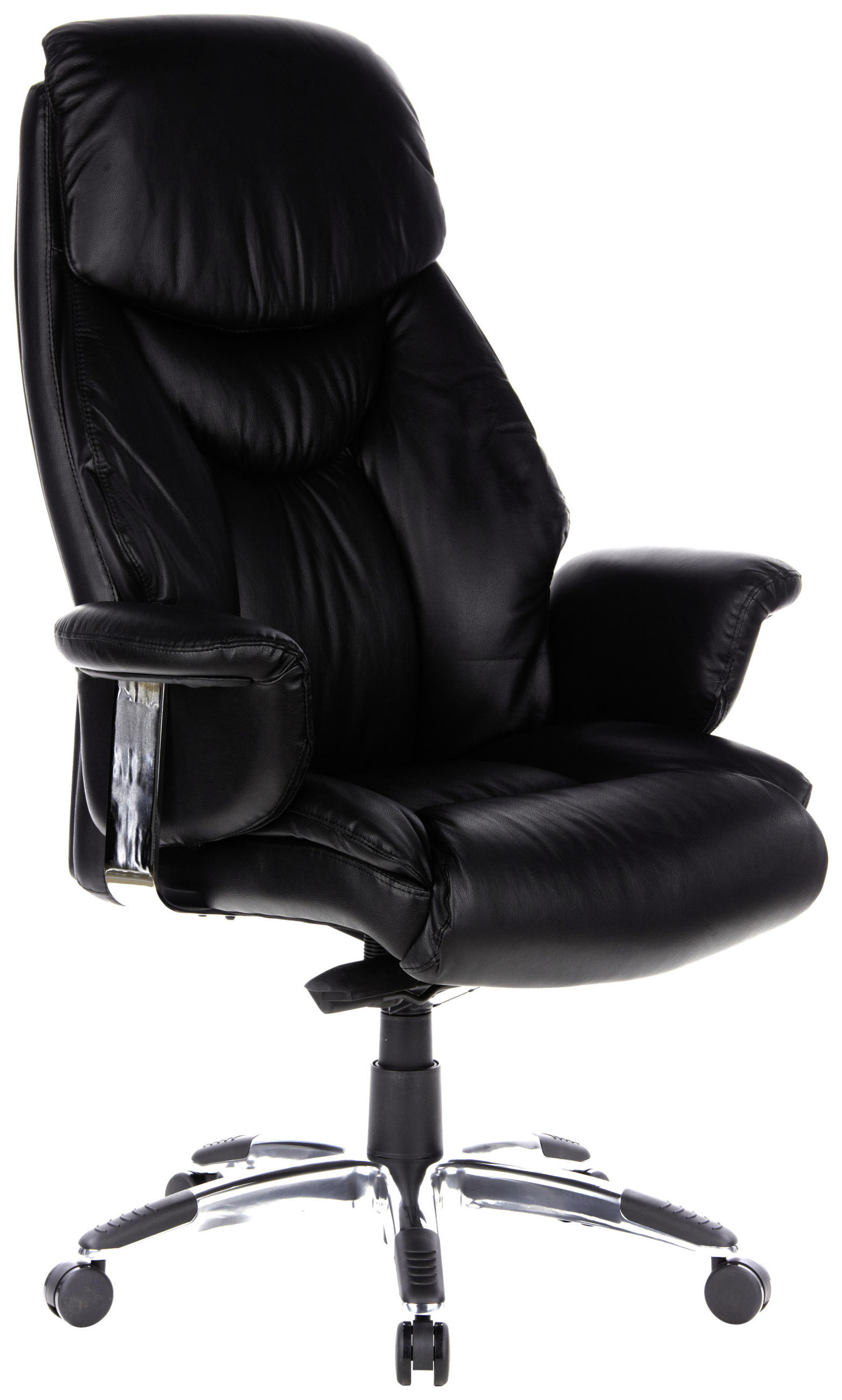 CHEFSESSEL Lederlook Schwarz  - Schwarz, MODERN, Kunststoff/Textil (63/140/52cm) - MID.YOU