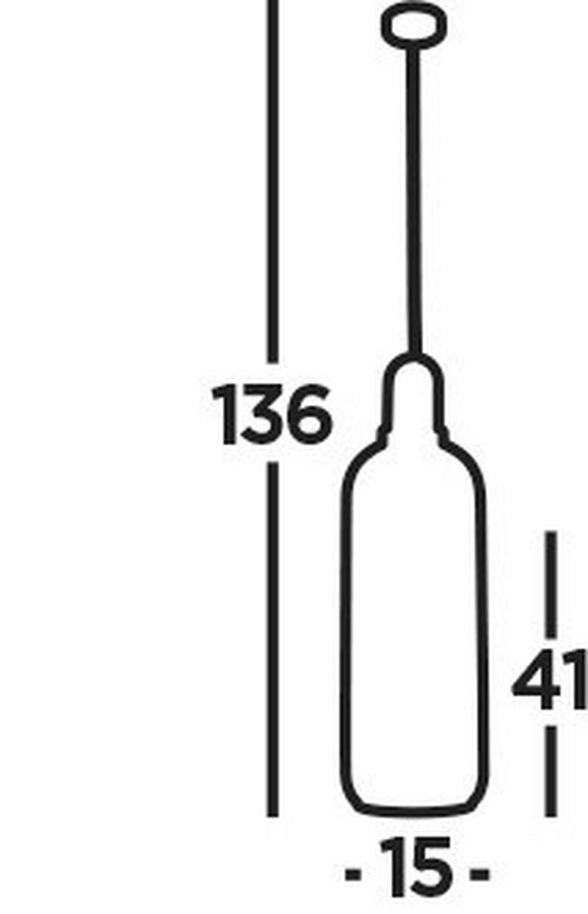 HÄNGLAMPA Pipette 15/136 cm  - mässingsfärgad, Klassisk, metall/glas (15/136cm)