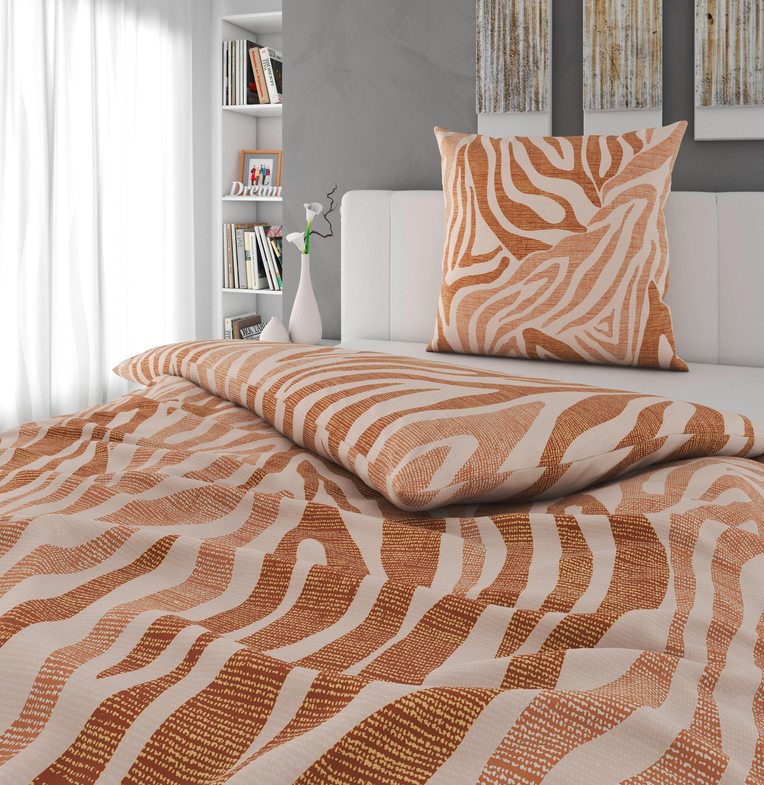 BETTWÄSCHE Flanell 135/200 cm  - Beige, Textil (135/200cm) - Novel