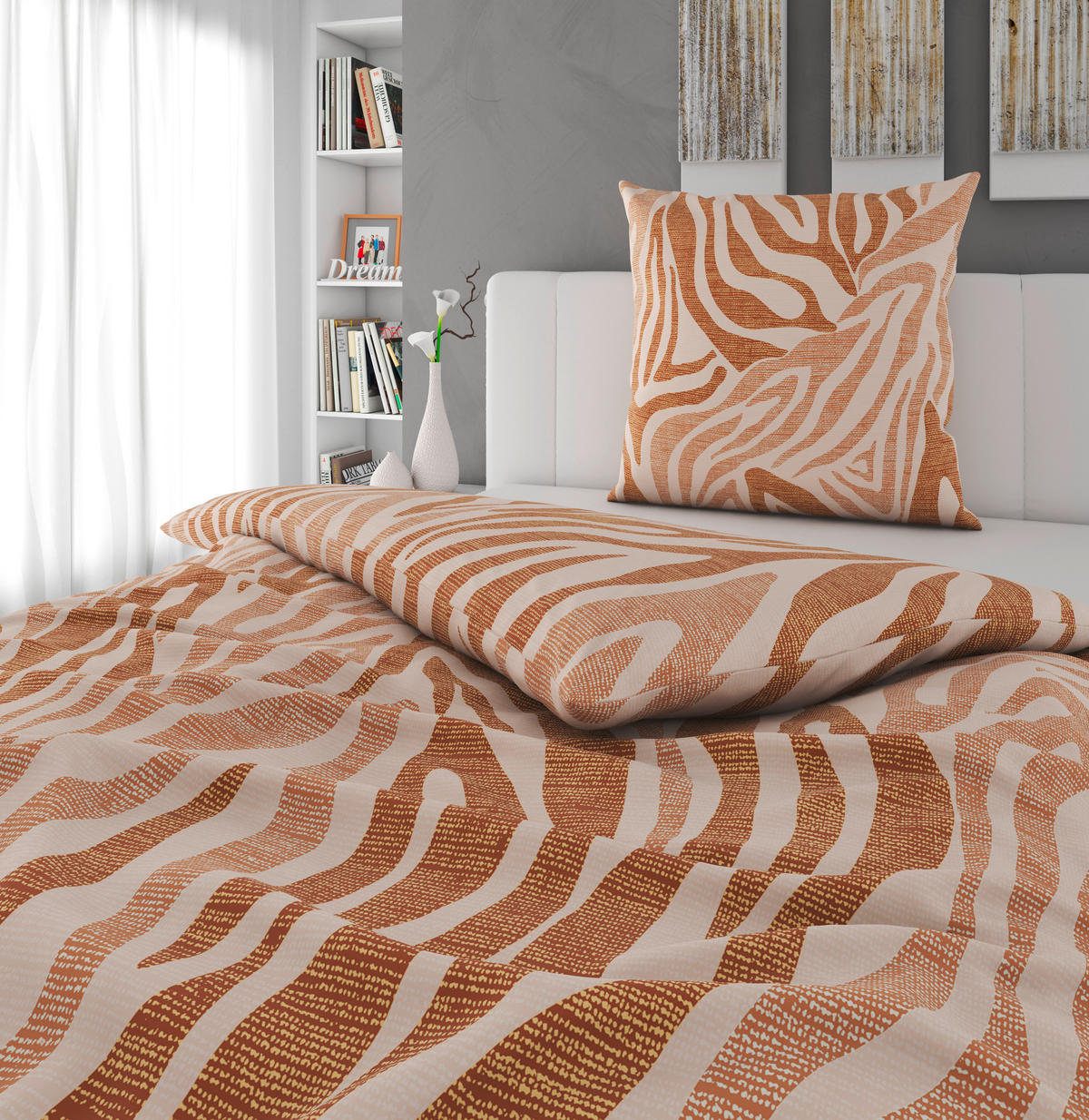 BETTWÄSCHE Flanell 135/200 cm  - Beige, Textil (135/200cm) - Novel