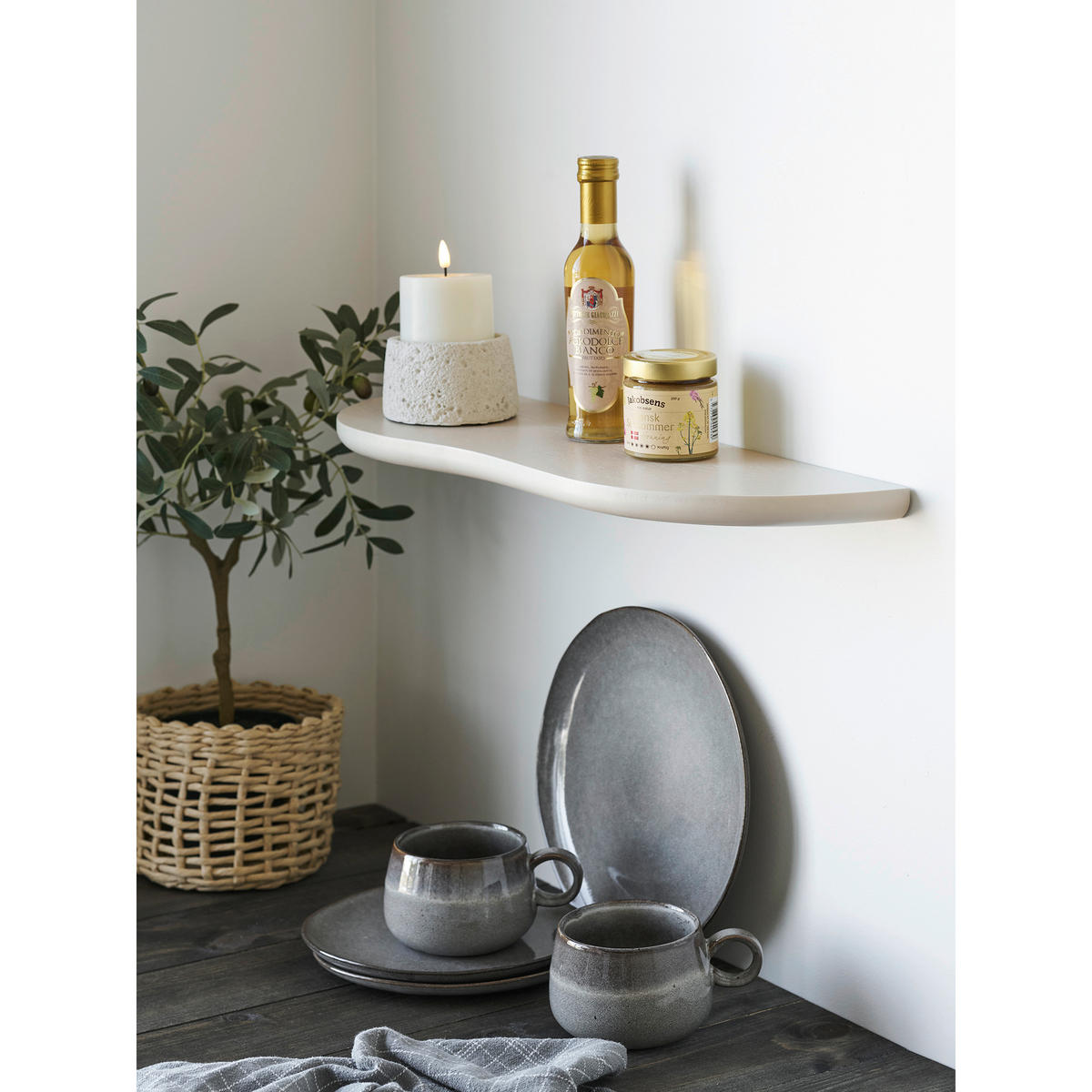 WANDREGAL  - Beige, KONVENTIONELL, Holzwerkstoff (57/2,5/19cm)