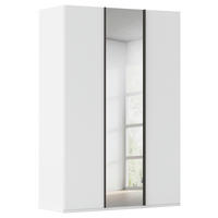 DREHTÜRENSCHRANK 151/235/61 cm,  in Weiß, 3-türig  - Graphitfarben/Weiß, Basics, Glas/Holzwerkstoff (151/235/61cm) - Novel