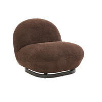 FOTELJ,  rjava tekstil - črna/rjava, Trend, kovina/tekstil (75/66/87cm) - P & B