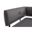 ECKBANK 165/205 cm  in Grau, Schwarz  - Schwarz/Grau, MODERN, Textil/Metall (165/205cm) - Cantus