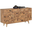 SIDEBOARD 160/80/42 cm  - Schwarz/Akaziefarben, LIFESTYLE, Holz/Metall (160/80/42cm) - Landscape