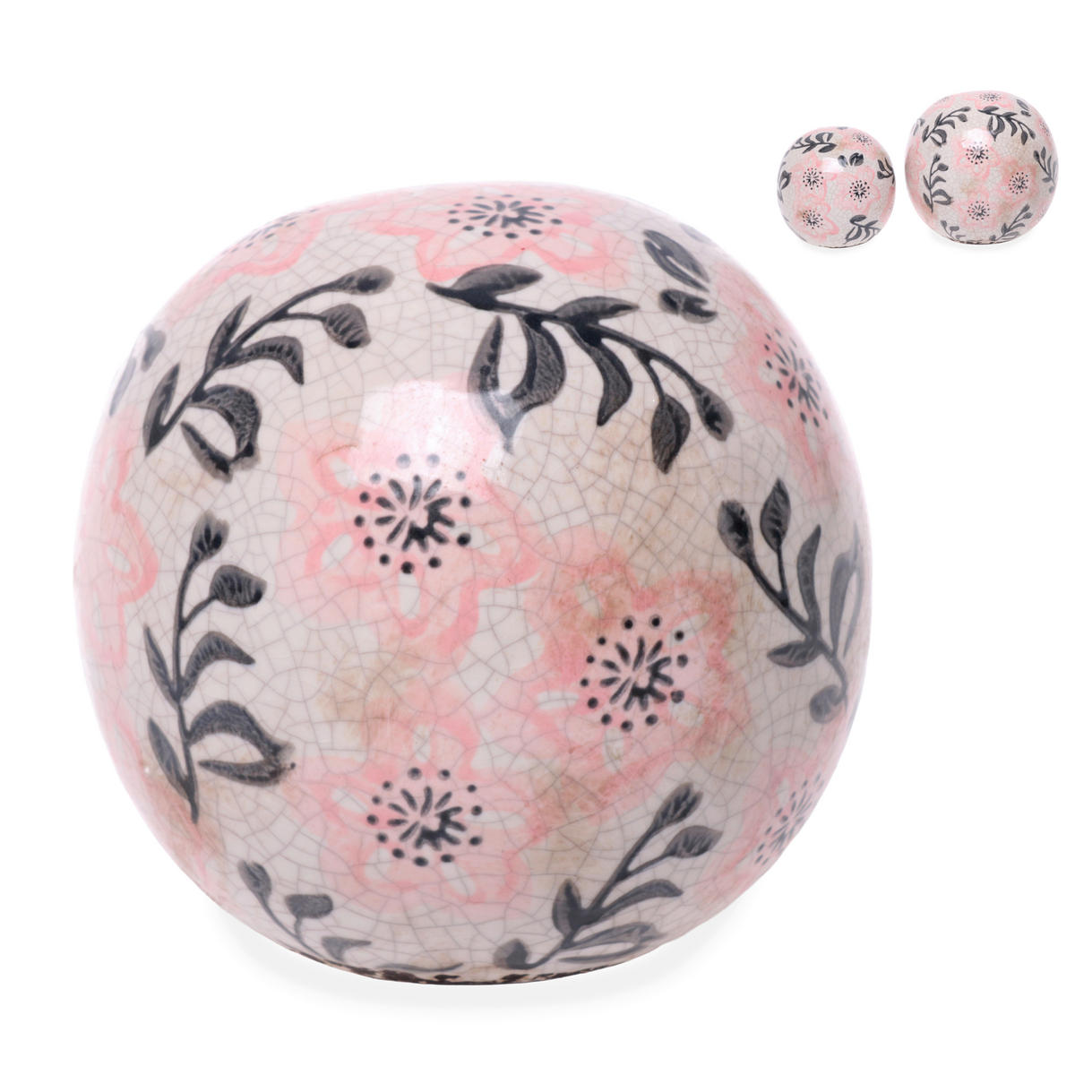 DEKOKUGEL - Schwarz/Naturfarben, LIFESTYLE, Keramik (13/12,5cm)