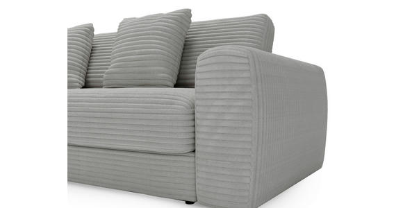 ECKSOFA Hellgrau Cord - Hellgrau/Schwarz, MODERN, Kunststoff/Textil (182/302cm) - Carryhome