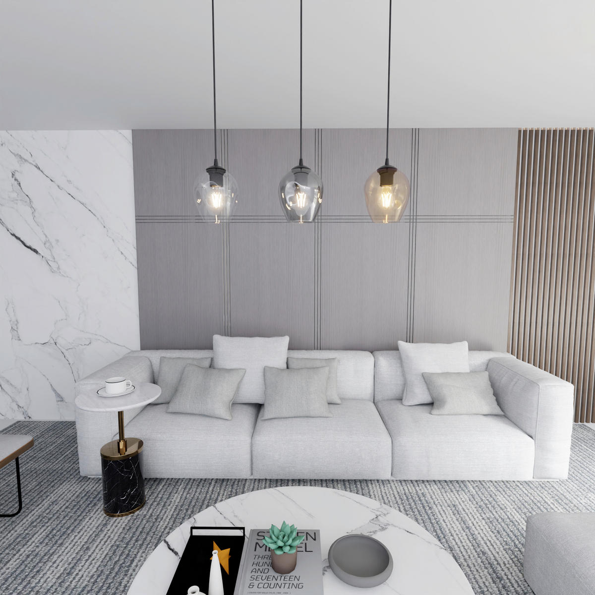 HÄNGELEUCHTE  70/14/100 cm    - Schwarz, KONVENTIONELL, Glas/Metall (70/14/100cm)