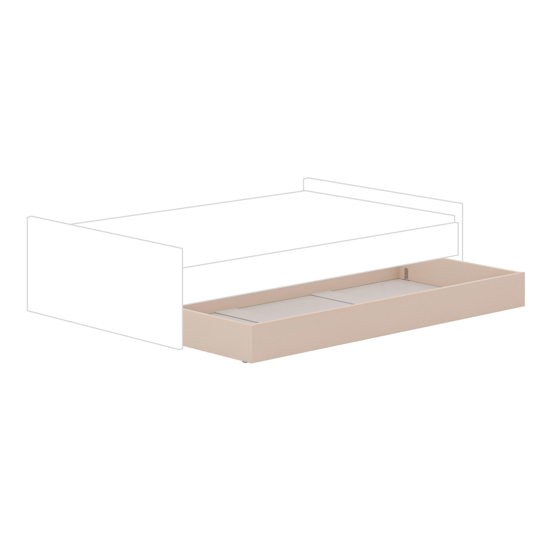 BETTKASTEN 198/20/95,2 cm Beige  - Beige, Basics, Holzwerkstoff (198/20/95,2cm) - Paidi