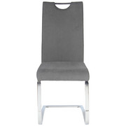 SCHWINGSTUHL Webstoff Grau, Chromfarben - Chromfarben/Grau, Design, Textil/Metall (43/100/57cm) - Carryhome