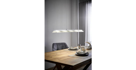 LED-HÄNGELEUCHTE 100 cm  - Alufarben, KONVENTIONELL, Kunststoff/Metall (100cm) - Novel