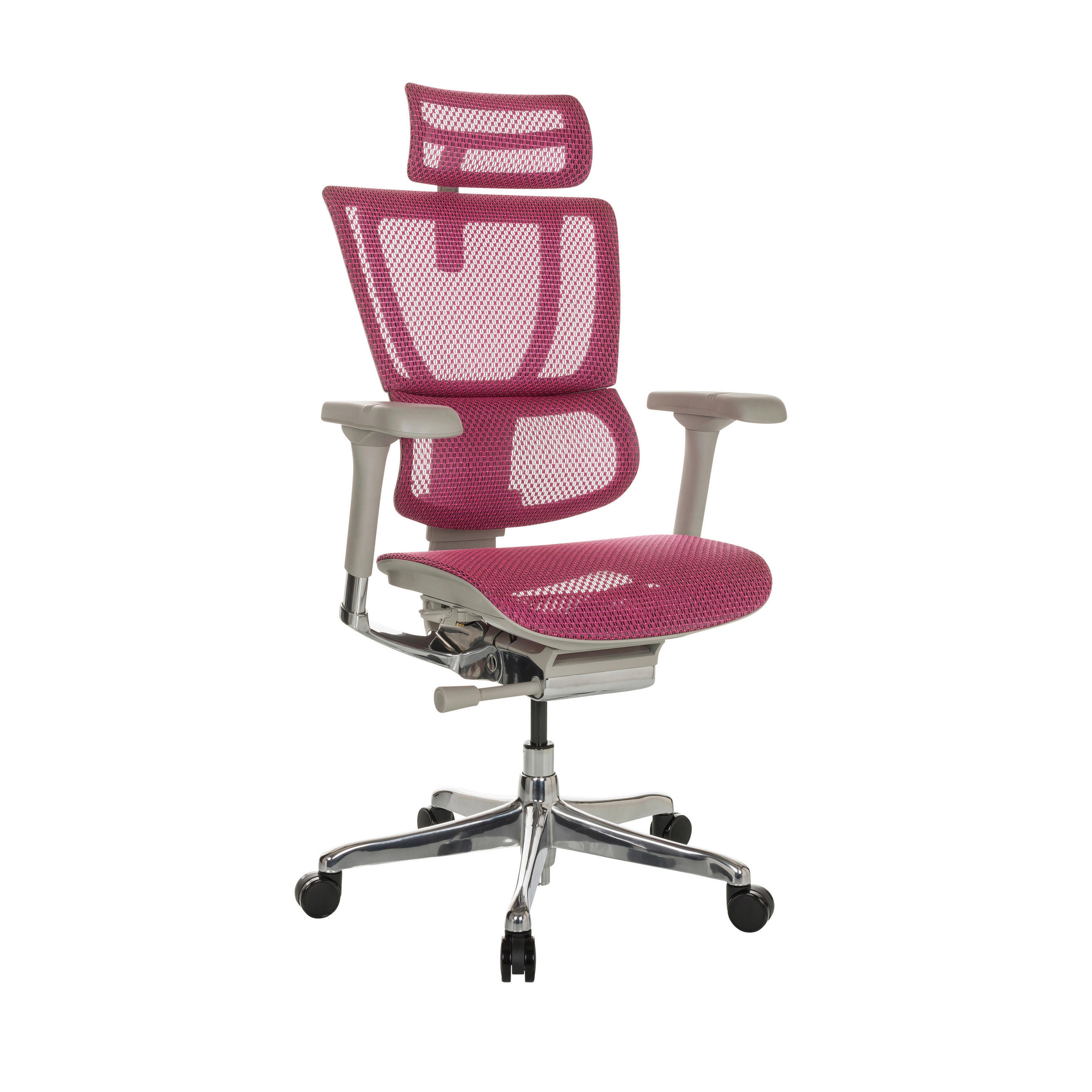 DREHSTUHL Netz Rosa  - Beige/Silberfarben, Basics, Kunststoff/Textil (69/116-138/66cm) - MID.YOU