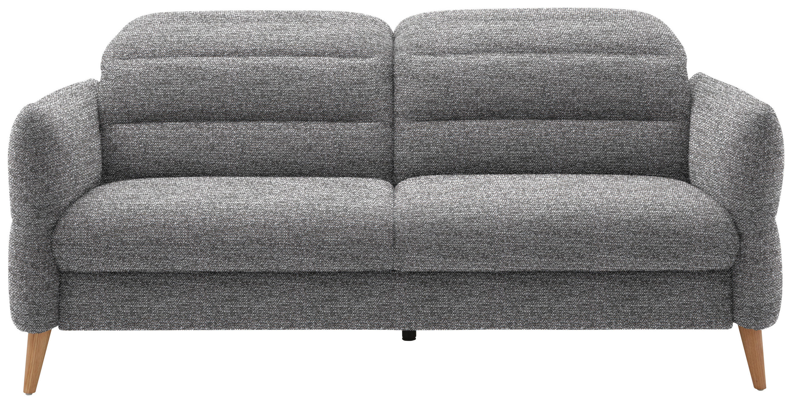 2-SITZER-SOFA in Webstoff Grau  - Eiche Bianco/Grau, Design, Holz/Textil (192-220/85-106/98-112cm) - Dieter Knoll