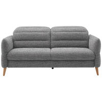 2-SITZER-SOFA in Webstoff Grau  - Eiche Bianco/Grau, Design, Holz/Textil (192-220/85-106/98-112cm) - Dieter Knoll