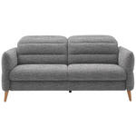 2-SITZER-SOFA  in Webstoff Grau  - Eiche Bianco/Grau, Design, Holz/Textil (192-220/85-106/98-112cm) - Dieter Knoll